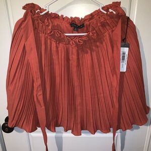 NWT Haute Monde Rust Pleated Skirt